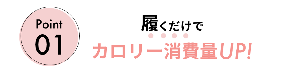 【ポイント1】履くだけでカロリー消費量UP